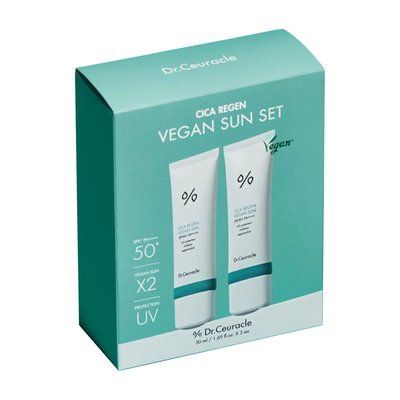 Набір сонцезахисних веганських кремів з центелою Dr.Ceuracle Cica Regen Vegan Sun Set 10085 фото