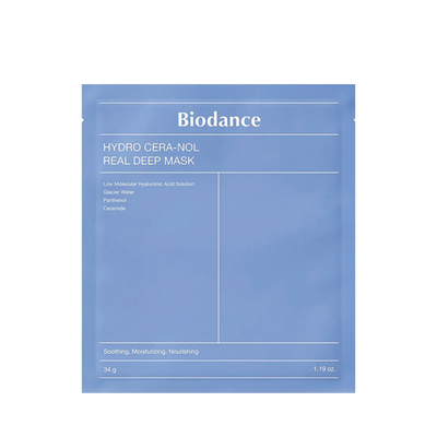 Гідрогелева маска з керамідами і пантенолом Biodance Hydro Cera-Nol Real Deep Sheet Mask, 1 шт 10866 фото