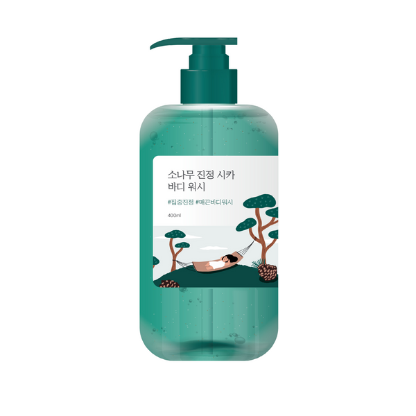 Заспокійливий гель для душу з екстрактом голок сосни ROUND LAB Pine Calming Cica Body Wash  10668 фото