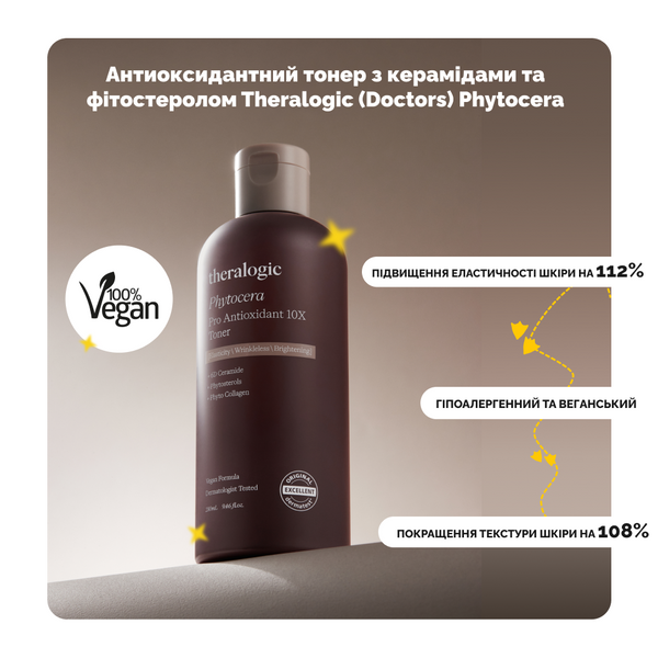 Антиоксидантний тонер з керамідами та фітостеролом Theralogic (Doctors) Phytocera Pro Antioxidant 10X Toner 10819 фото