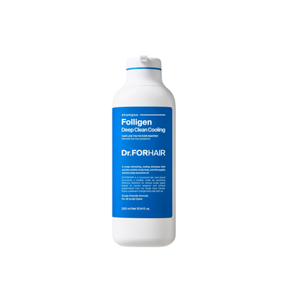 Глибокоочищуючий шампунь з ефектом охолодження Dr.Forhair Folligen Deep Clean Cooling Shampoo, 300 мл 10786 фото