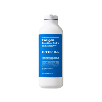 Глибокоочищуючий шампунь з ефектом охолодження Dr.Forhair Folligen Deep Clean Cooling Shampoo, 500 мл 10787 фото