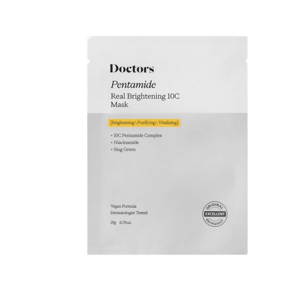 Тканинна маска для освітлення та рівного тону шкіри Doctors Pentamide Real Brightening 10C Mask 10516 фото