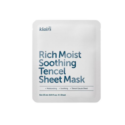 Зволожуюча заспокійлива тканинна маска DEAR KLAIRS Rich Moist Soothing Tencel Sheet Mask 10656 фото