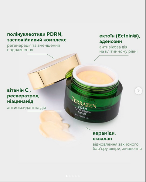 Відновлюючий крем з полінуклеотидами Terrazen PDRN Total Renew Cream 10367 фото