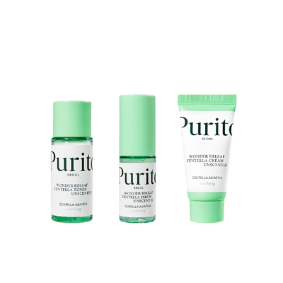 Набір засобів з центеллою без ефірних масел Purito Seoul Wonder Releaf Centella Mini Kit Unscented 10672 фото