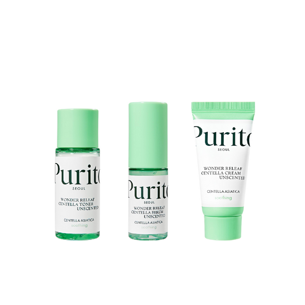 Набір засобів з центеллою без ефірних масел Purito Seoul Wonder Releaf Centella Mini Kit Unscented 10672 фото