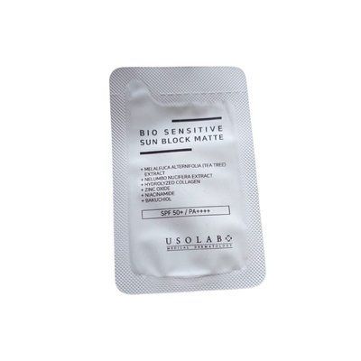 Матуючий сонцезахисний крем USOLAB Bio Sensitive Sun Block Matte 50+/PA++++ 1,5 мл 10896 фото